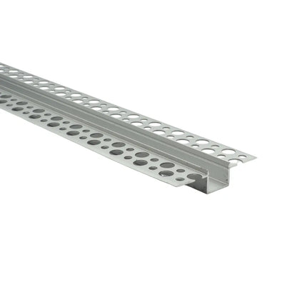 Profilo LED trimless per cartongesso da 12mm - vista prospettica del corpo in alluminio