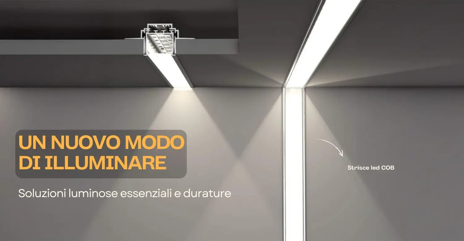 Strisce LED con la vista montato sul soffitto e sul muro | Gisled