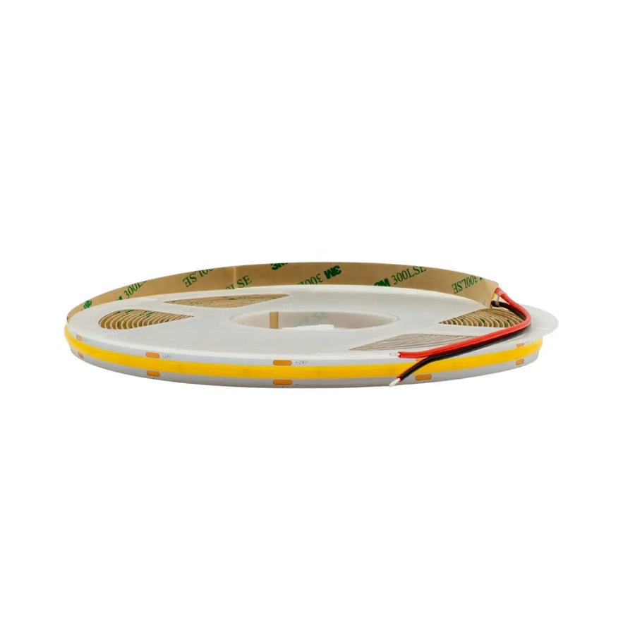 Dettaglio Striscia LED COB 14W 4000K 24V con chip ad alta densità, adesivo 3M sul retro - Gisled