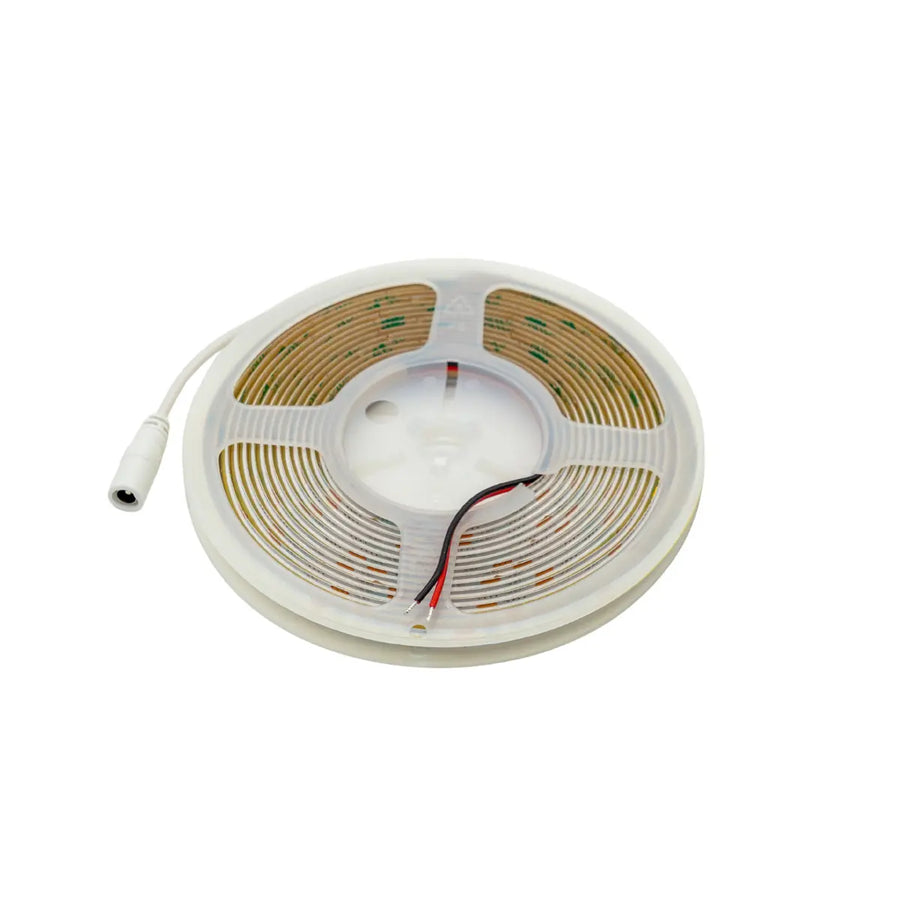 Striscia LED COB 24V dettaglio flessibilità e installazione