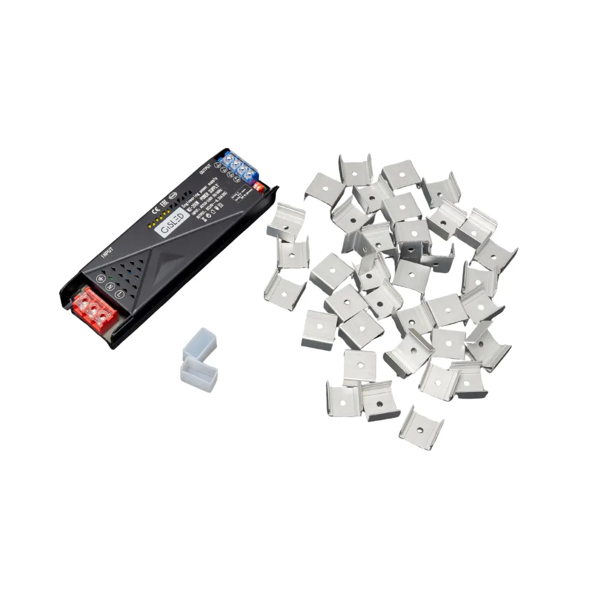 Striscia LED professionale 2835 IP67 luce naturale 4000K con alimentatore incluso